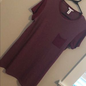 Heather red t shirt dress